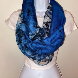 blue and black scarf